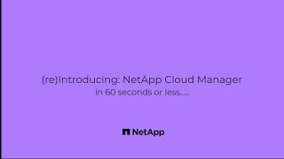 reIntroducing NetApp Cloud Manager in 60 seconds or less [upl. by Marc378]