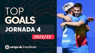 TOP Goles Jornada 4 LaLiga SmartBank 20222023 [upl. by Nosyerg]