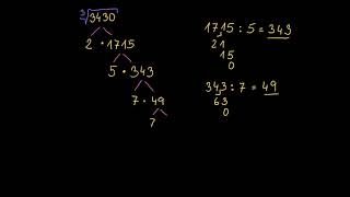 Třetí odmocnina ze 3 430  Matematika  Khan Academy [upl. by Rodrick]