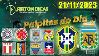 PALPITES FUTEBOL HOJE TERÃ‡A FEIRA DE ELIMINATORIAS 21 11 2023 AIRTONDICAS [upl. by Pollie]