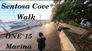 Sentosa Cove W Hotel Singapore to One Degree 15 Marina To Walk [upl. by Rudich]