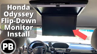 2011  2017 Honda Odyssey FlipDown Screen Install [upl. by Mazman]