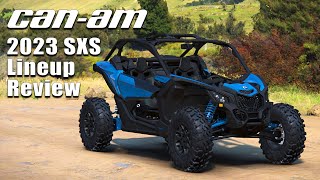 2023 Can Am SXS Lineup Review More Powerful Maverick X3 DS Turbo and Bigger Tires for Defender [upl. by Mussman934]