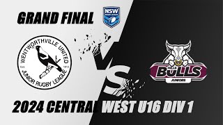 Central West U16 Div 1 GRAND FINAL  Wentworthville United Vs Hills District Bulls [upl. by Gosselin]