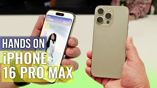 iPhone 16 Pro Max Handson A Bigger Screen [upl. by Elwira]