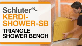 How to install a triangular shower bench Schluter®KERDIBOARDSB and KERDIKERSB [upl. by Aleras969]