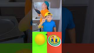 Super Mario cake vs Golden Melon ice cream challenge🍨 funny shorts by Ethan Funny Family [upl. by Garber]