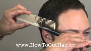 How To Cut Mens Hair  Scissor Over Comb Barbering Tecnnique [upl. by Leahcym]