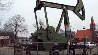 Pumpjack  Nodding Donkey  Jaknikker oil pump in Schoonebeek Netherlands [upl. by Jeffers396]