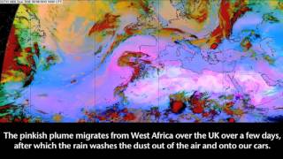 Dust storm brings Saharan sand to the UK [upl. by Teik]