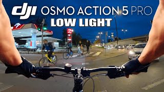 DJI Osmo Action 5 Pro Jak nagrywa w nocy kamera sportowa podczas jazdy na rowerze po Warszawie [upl. by Noicpecnoc]