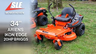 Review of Ariens 915281 Edge 34quot Zero Turn Mower 20HP Briggs [upl. by Keiryt]