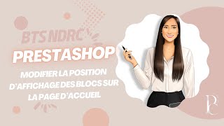 Prestashop Modifier les blocs sur la page d’accueil  BTS NDRC  Epreuve pratique  E5B [upl. by Aztiraj]