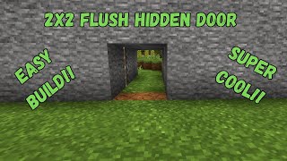 Minecraft Bedrock 120  Easy 2x2 Flush Piston Door Tutorial [upl. by Ralf]