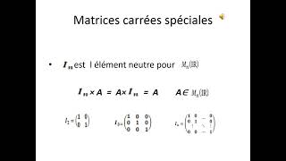 Calcul matriciel vidéo1 [upl. by Moody116]