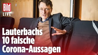 🔴Karl Lauterbach im CoronaKreuzverhör über falsche Prognosen und Panikmache  BILD Live [upl. by Loveridge340]