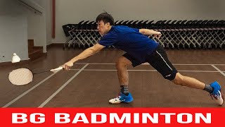 How to Defend and Counter a Smash in Badminton  Singles Side Footwork [upl. by Reddin]