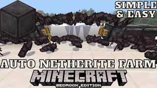 Automatic Working Netherite Farm For Minecraft Bedrock Edition 116220 on Ps4XboxMCPE Windows 10 [upl. by Peppy]