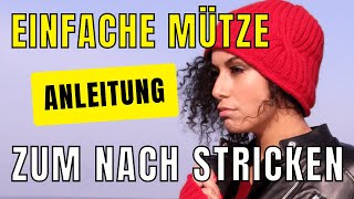 Mütze stricken ohne Abnahmen  Strickanleitung [upl. by Ardnuhsor]