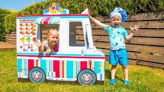 Gaby and Alex pretend play with Ice Cream Cart Toys and Baby doll Video compilation for children [upl. by Rannug]