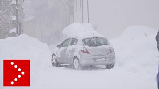 Bufera di neve a Capracotta Isernia [upl. by Auliffe704]