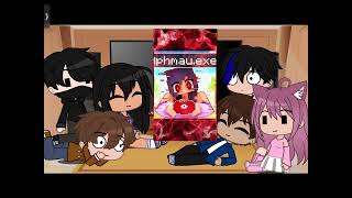 Aphmau crew react to themselves pt 2  Gacha club  Gacha [upl. by Anippesuig]