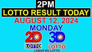 2pm Lotto Result Today August 12 2024 PCSO [upl. by Hanway]