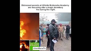 Parents wait for updates at Hillside Endarasha Academy in Nyeri County where 17 children died [upl. by Maggy]