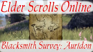 Blacksmith Survey Auridon Elder Scrolls Online [upl. by Navis724]