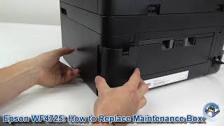 How to Replace a T6715T6716 Maintenance Box Epson WF4725DWF [upl. by Issak]