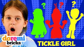 Tickle Girl and Finger Family Song Compilation  DoReMi Bricks Kids Song amp Nursery Rhymes [upl. by Eirolam167]