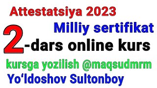 attestatsiya 2023 matematika milliy sertifikat online tayyorgarlik [upl. by Leventhal293]