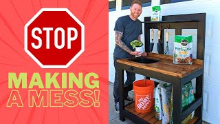 Potting Plants Made Easy  DIY Potting Bench w Cut List [upl. by Alvan]