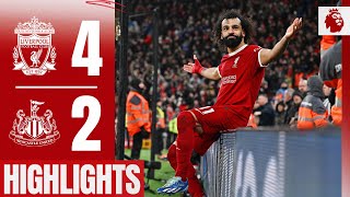 Salah Double Gakpo amp Jones Goals Liverpool 42 Newcastle  Highlights [upl. by Elish678]