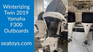 Winterizing Outboards twin 2019 Yamaha F300s How to winterize your outboard motor [upl. by Weigle]