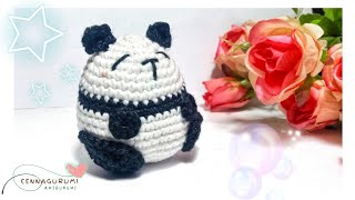 Crochet Panda Amigurumi  Crochet Mini Panda Tutorial for Beginners  Crochet Amigurumi Keychain [upl. by Skvorak]