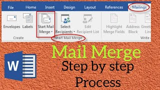 Mail Merge in MS Wordstep by step processhow to create Mail Marge document in ms word [upl. by Inaliak697]