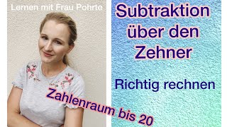 S2 Subtraktion bis 100 mit Übergang  Teil 1 Minus rechnen Grundschule [upl. by Aleac]