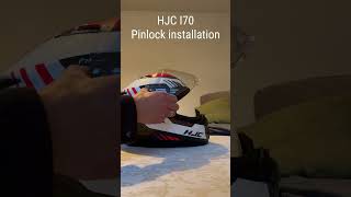 HJC I70 Pinlock installation hjchelmets motorcyclelife motorcyclehelmets pinlock [upl. by Analle]