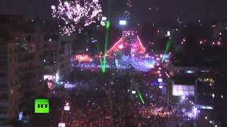 Egypts Morsi ousted Cairo explodes in fireworks [upl. by Hefter]