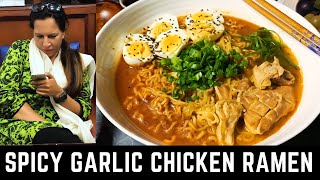 Easy Spicy Garlic Chicken Ramen [upl. by Oettam54]