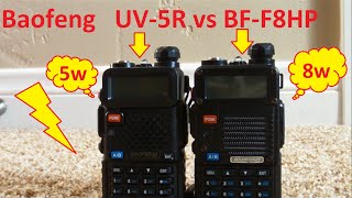 Baofeng UV5R vs Baofeng BFF8HP [upl. by Samara]