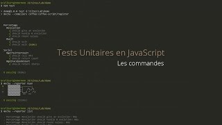 Tests Unitaires en JavaScript 311  Lignes de commandes [upl. by Norling]