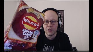 Walkers Sausage Sarnie with Heinz Tomato Ketchup  Video review [upl. by Malvie]