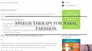 Speech Therapy for Nasal Emission [upl. by Ahsieka]