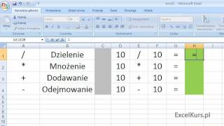 Excel 2007 Podstawy Kurs Dla Początkujących  Formuły i liczenie  Część 1 [upl. by Nomaj]