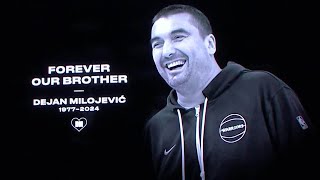 Warriors Tribute to Late Assistant Coach Dejan Milojević [upl. by Mireille]