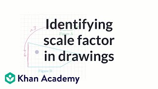 Identifying scale factor in drawings  Geometry  7th grade  Khan Academy [upl. by Alleram754]