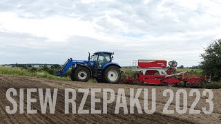 Siew Rzepaku 2023  New Holland t6070 amp Pottinger Terrasem r3 [upl. by Lulita]