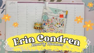 Erin Condren Hourly Planner  Plan with Me using Agenda52 Stickers  Lemon Summer Theme [upl. by Gherlein392]